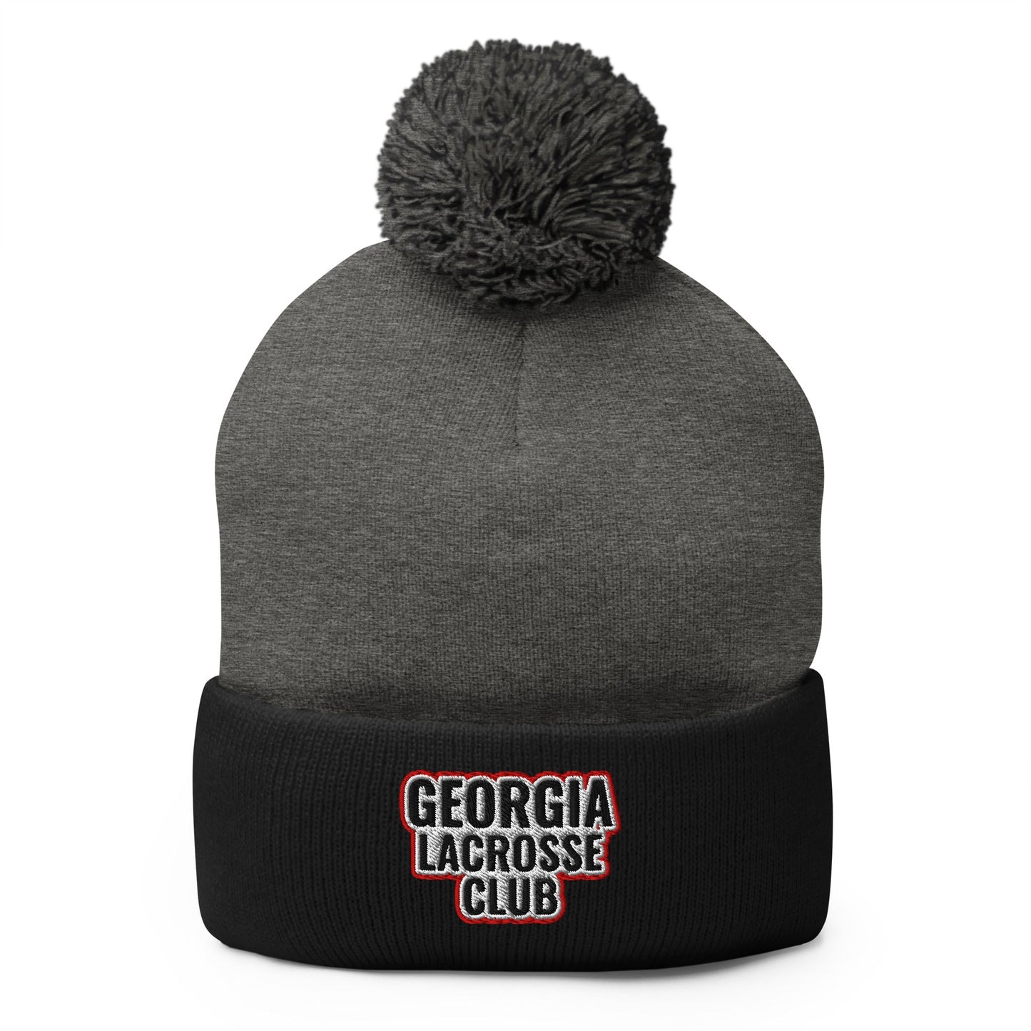 Pom - Pom Beanie | UGA Club Lacrosse | Shield Logo