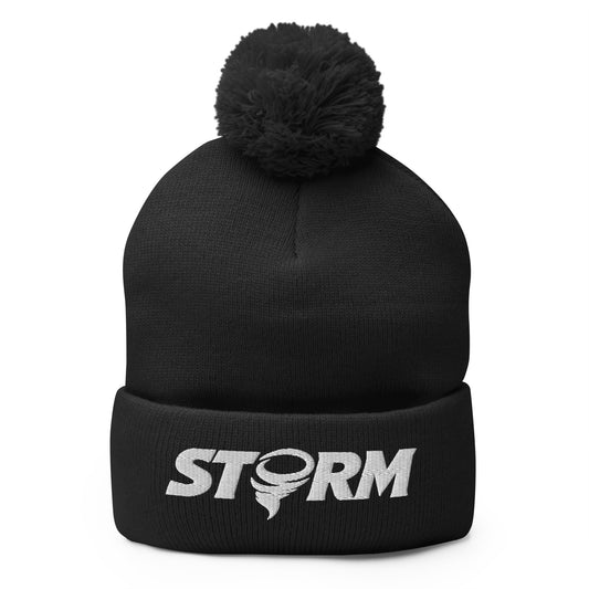 Pom-Pom Beanie | Storm Baseball Team | Lettermark Logo
