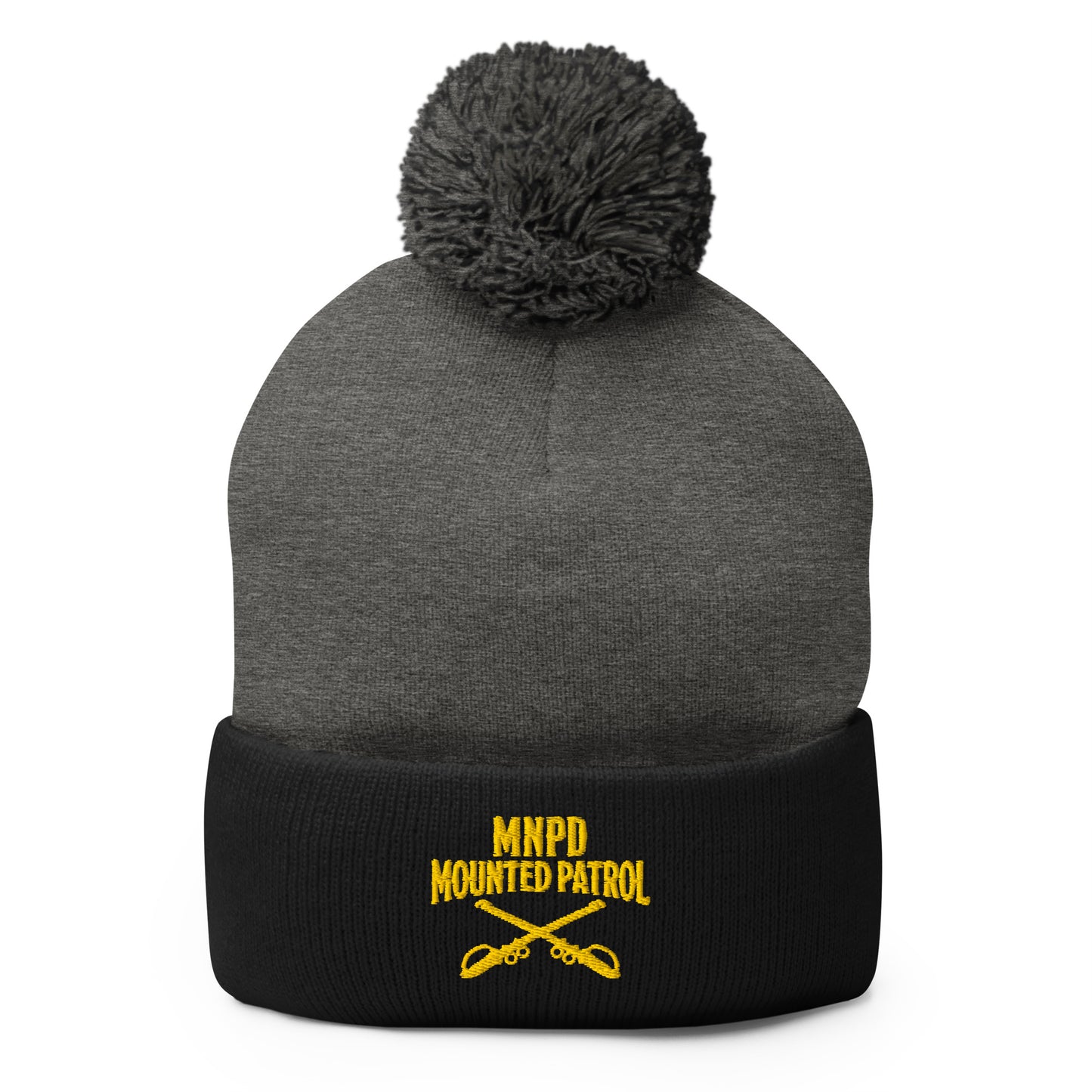 Pom-Pom Beanie | Metro Nashville Police Department Horse Mounted Patrol | Sabres MNPD Logo