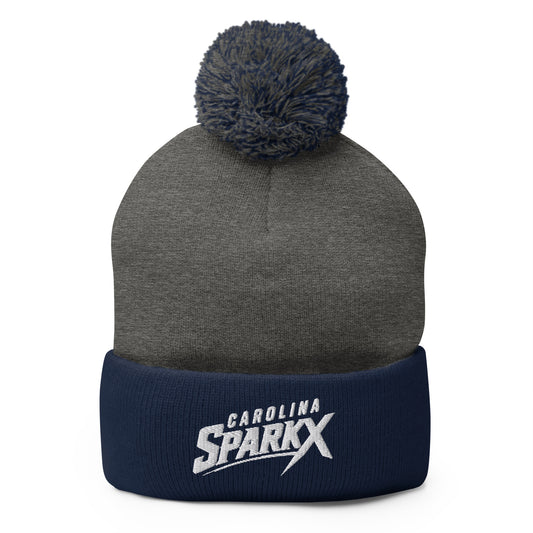 Pom-Pom Beanie | Carolina Sparkx | Vanguard Logo