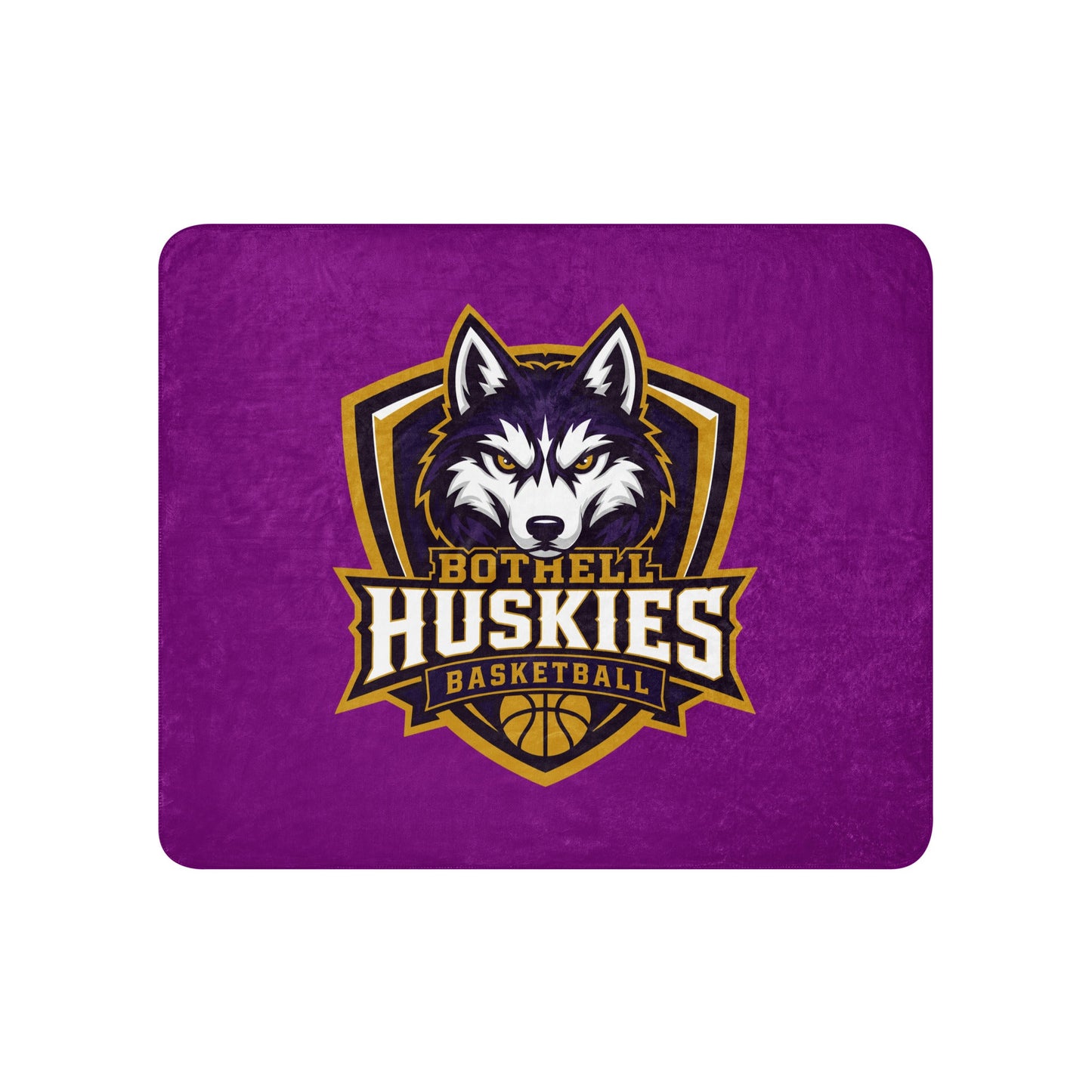 Sherpa Blanket | Bothell Huskies Youth Basketball | Shield Logo