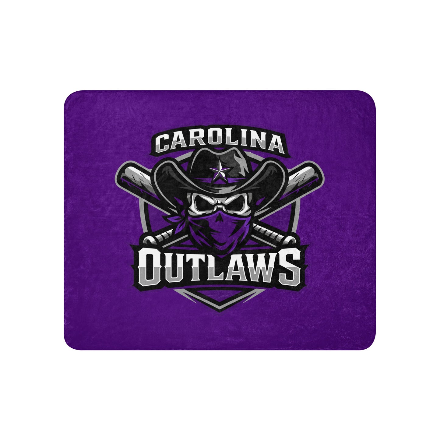 Sherpa Blanket | Carolina Outlaws Baseball | Shield Logo