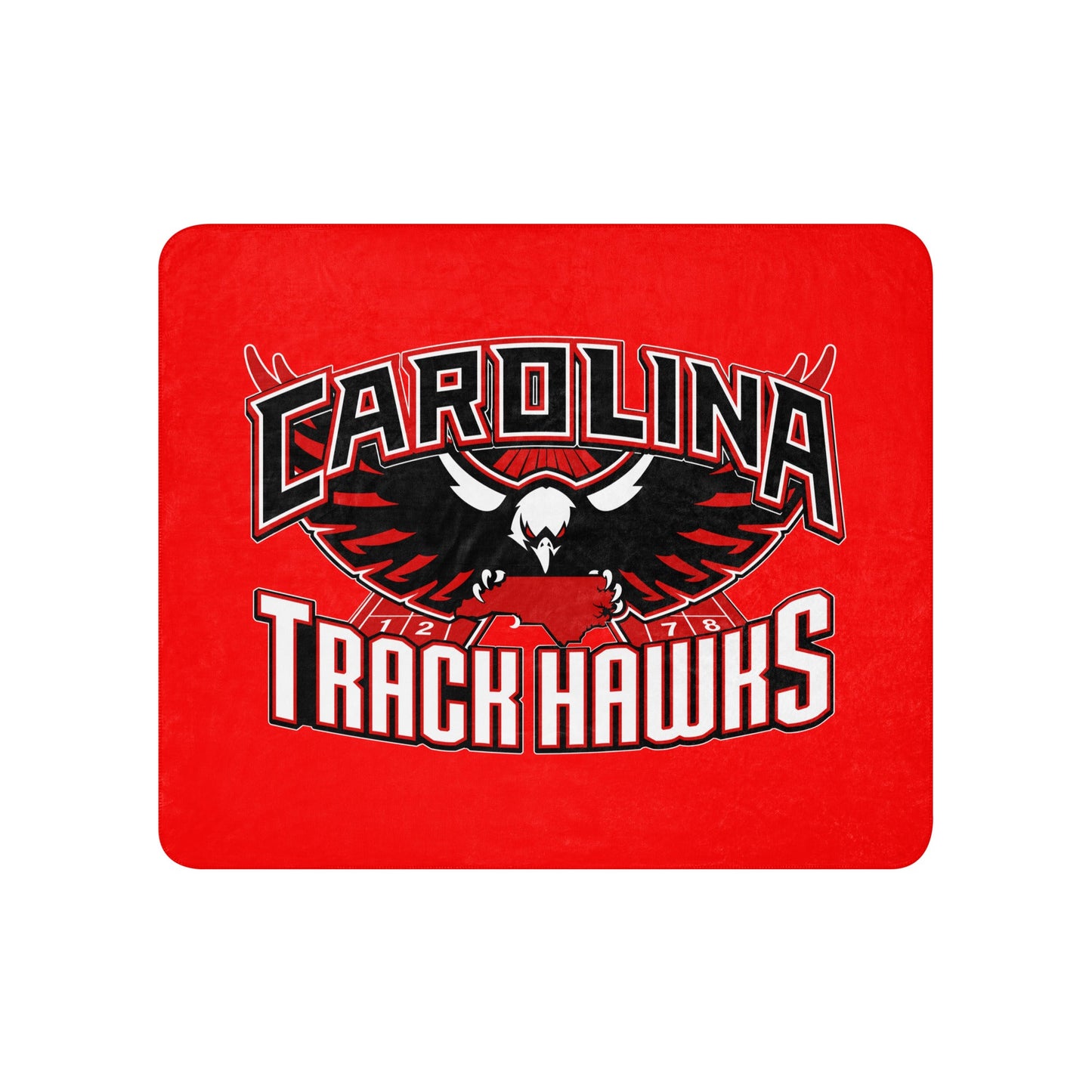 Sherpa Blanket | Carolina track Hawks | Emblem Logo