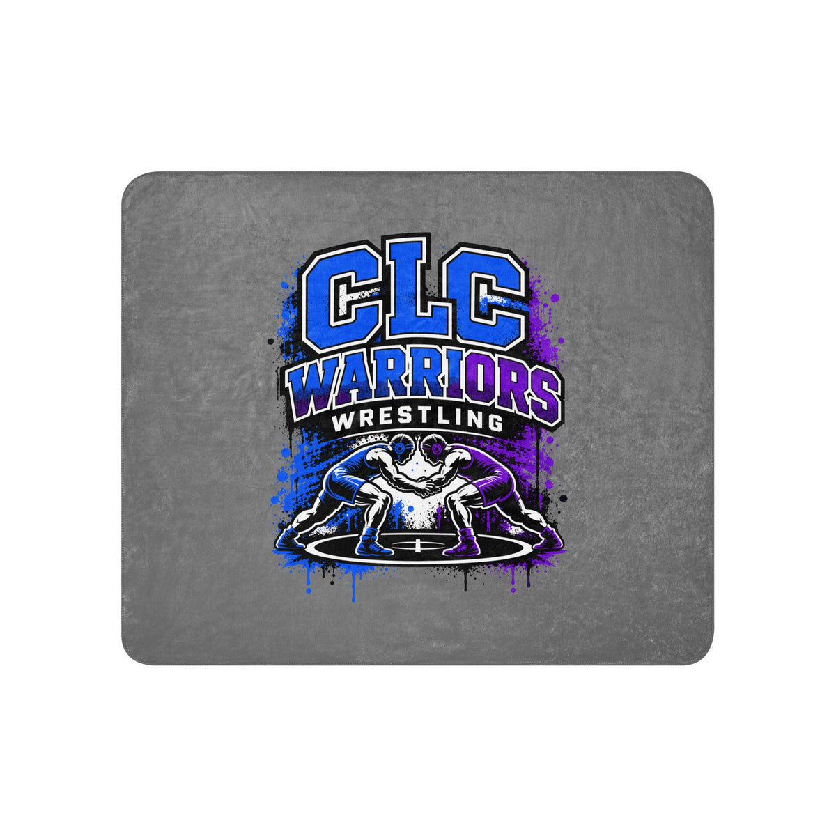 Sherpa Blanket | Clear Lake - Clayton Wrestling | Emblem Logo