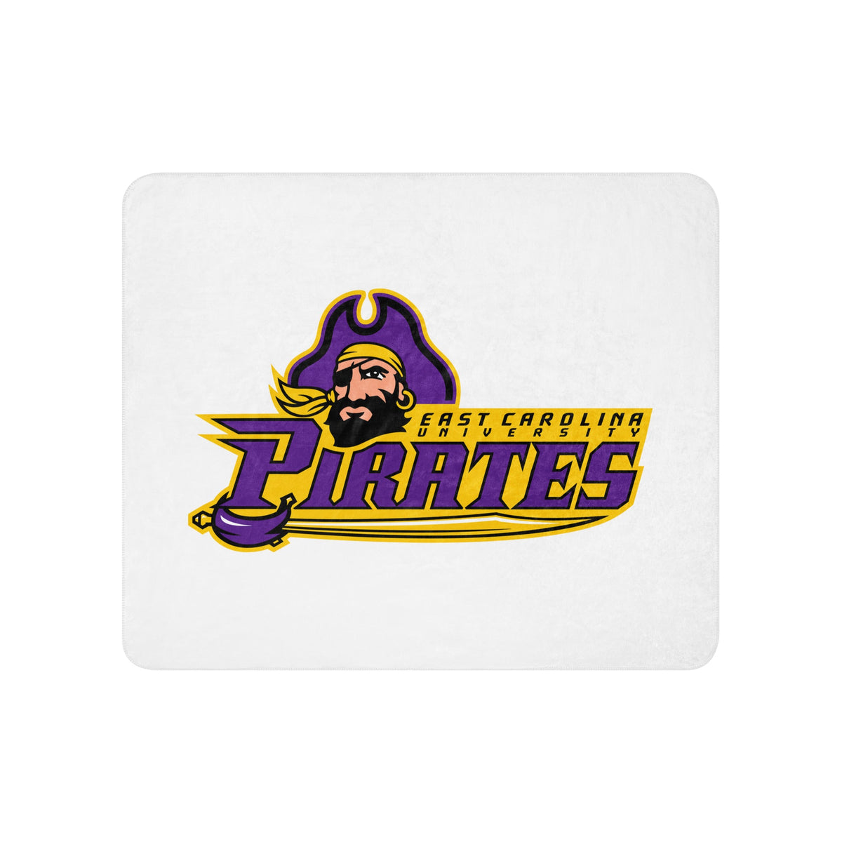 Sherpa Blanket | ECU Club Womens Lacrosse | Pirate Emblem Logo