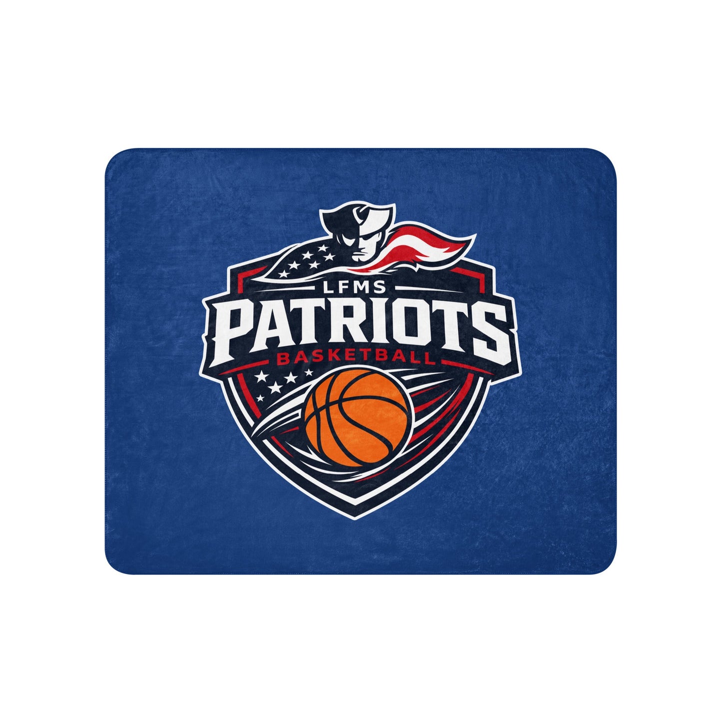 Sherpa Blanket | LFMS Athletics | Patriots Basketball Logo