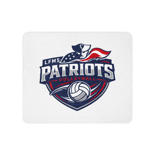 Sherpa Blanket | LFMS Athletics | Patriots Volleyball Logo