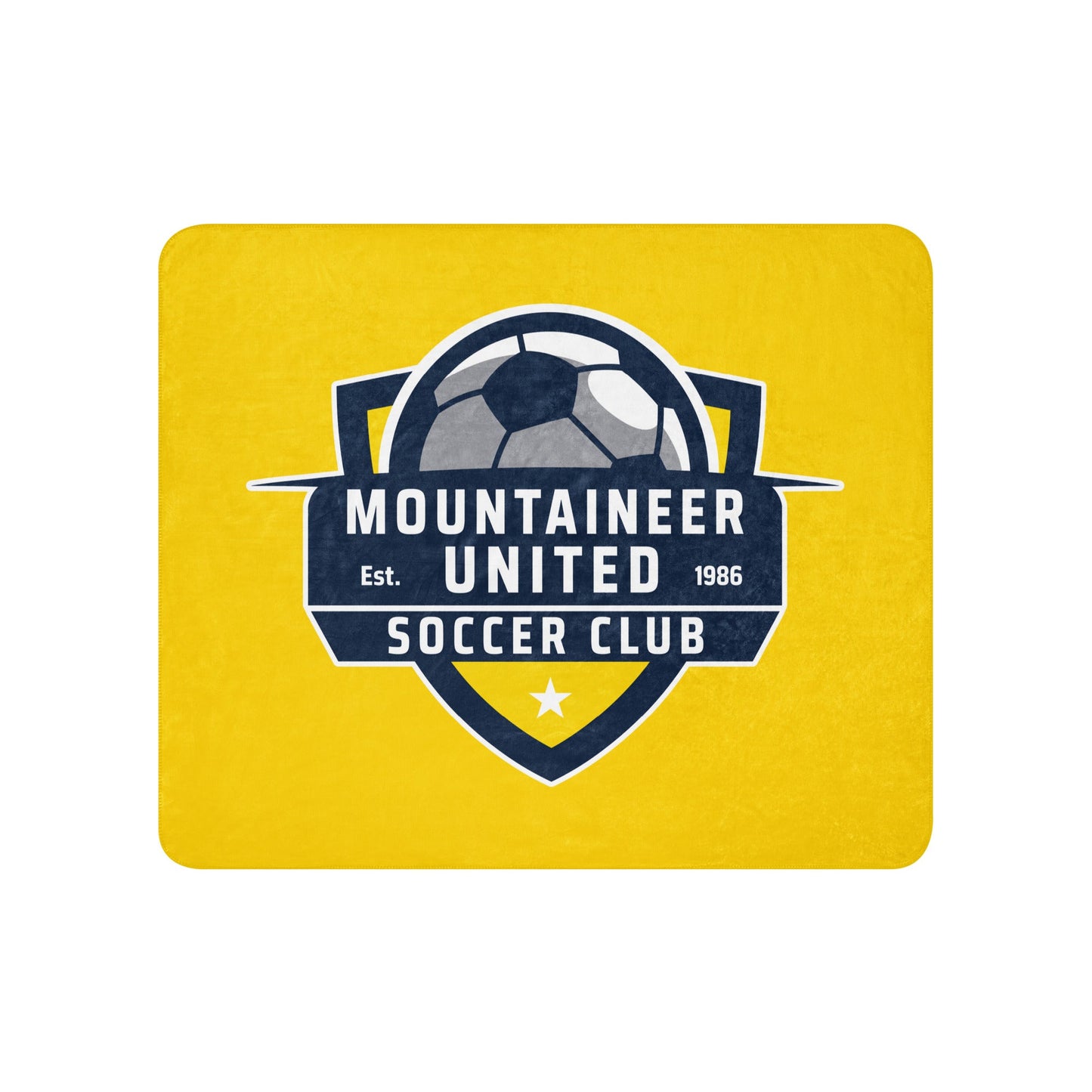 Sherpa Blanket | Mountaineer United Soccer Club | Alpine Crest Logo