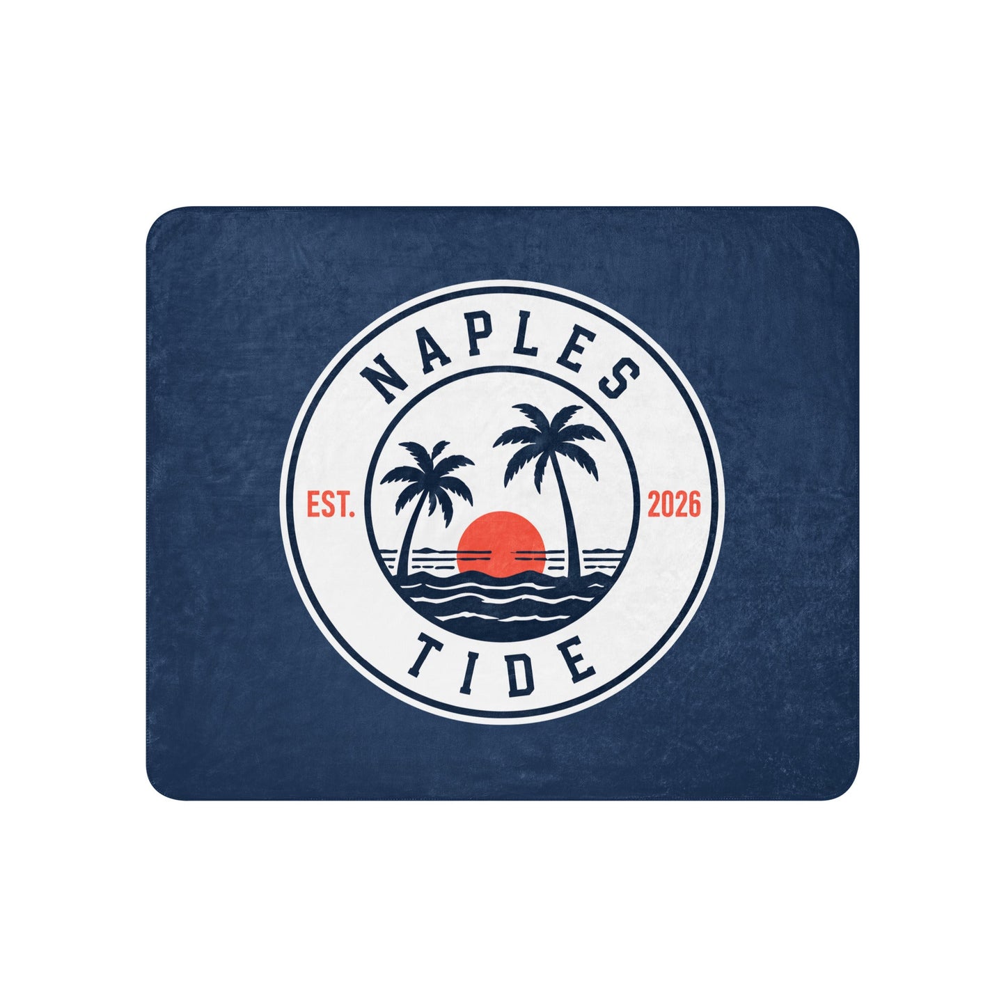 Sherpa Blanket | Naples Tide | Badge Logo