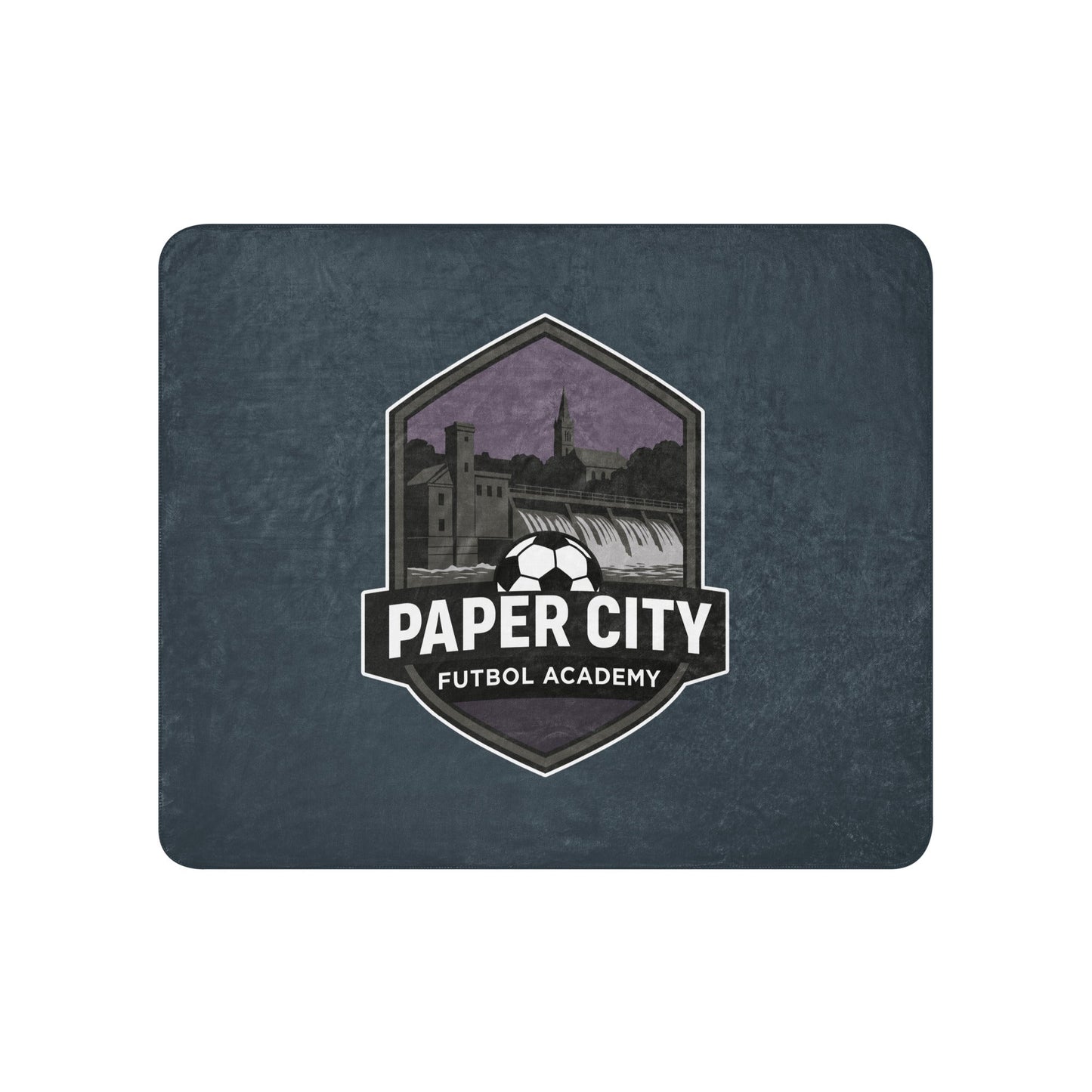 Sherpa Blanket | Paper City Futbol Academy | Vanguard Shield Logo