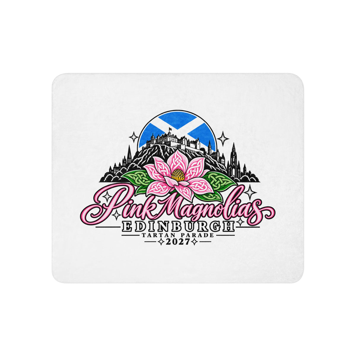 Sherpa Blanket | Pink Magnolias Dance | Vanguard Logo