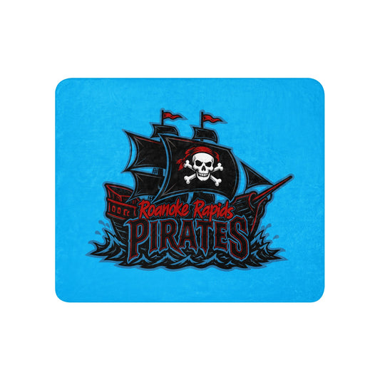 Sherpa Blanket | Roanoke Rapids Pirates | Black Sail Battlers Logo