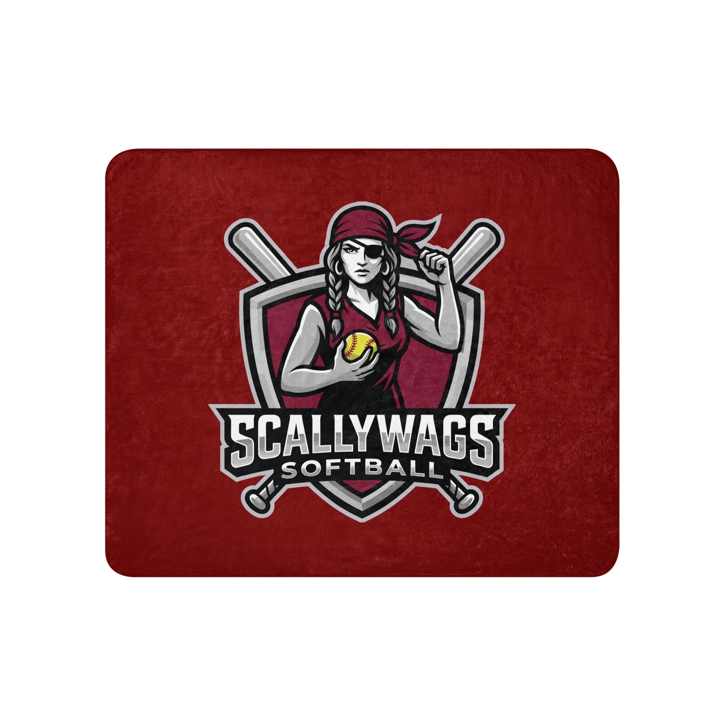 Sherpa Blanket | Scallywags Softball | Crest Logo
