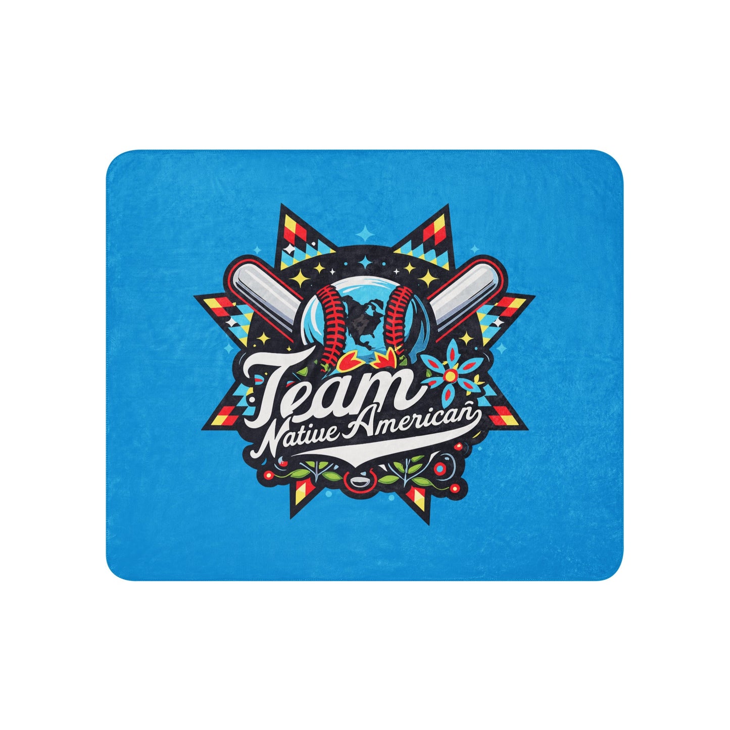 Sherpa Blanket | Team Native American | Tribal Emblem Logo