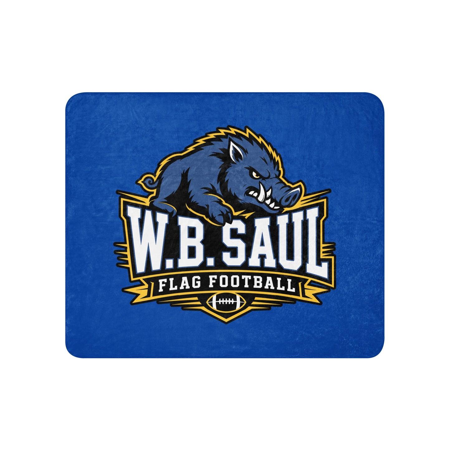 Sherpa Blanket | W.B.Saul Razorbacks | Crest Logo