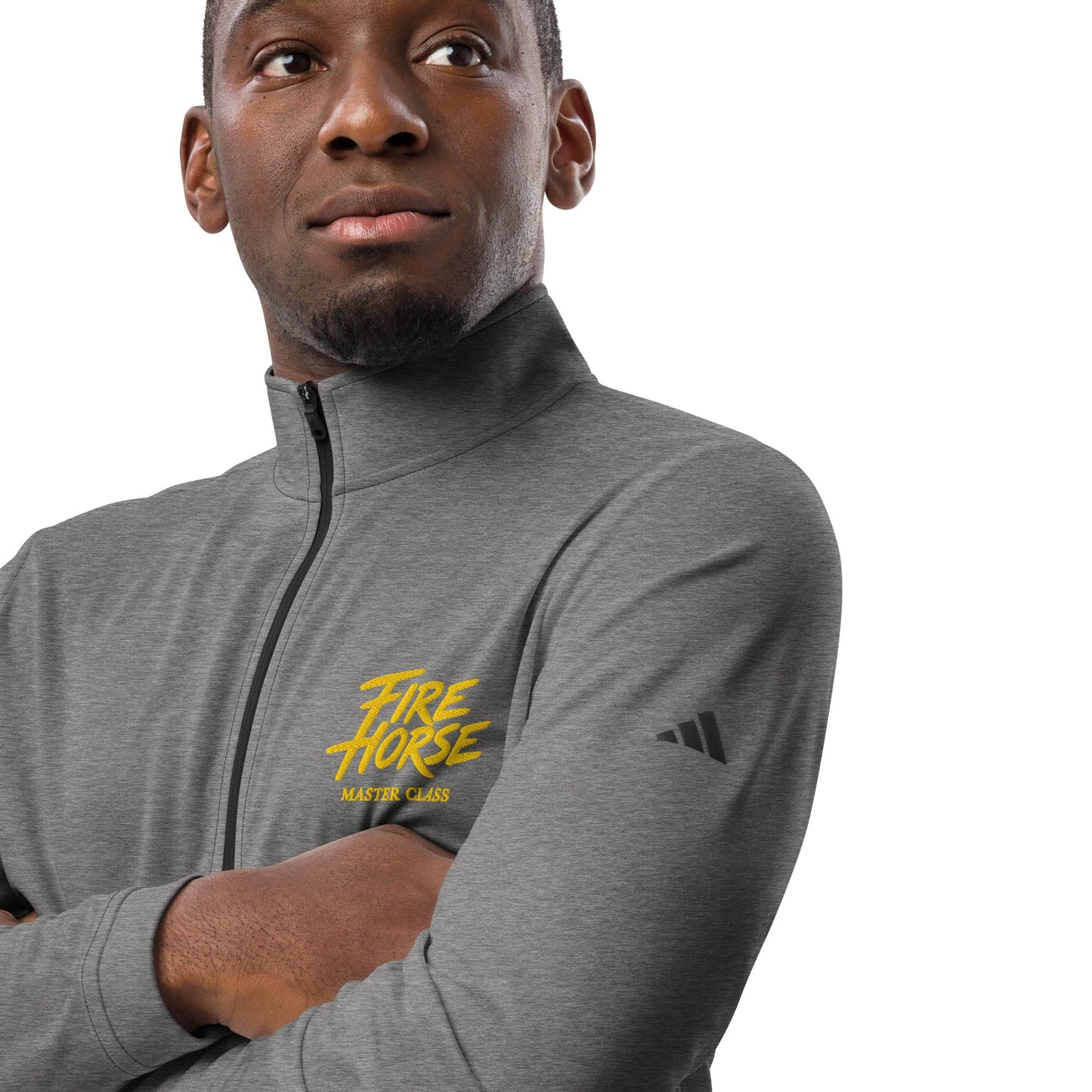 Signature | Adidas Quarter-Zip Pullover | Fire Horse Masters | Script Logo