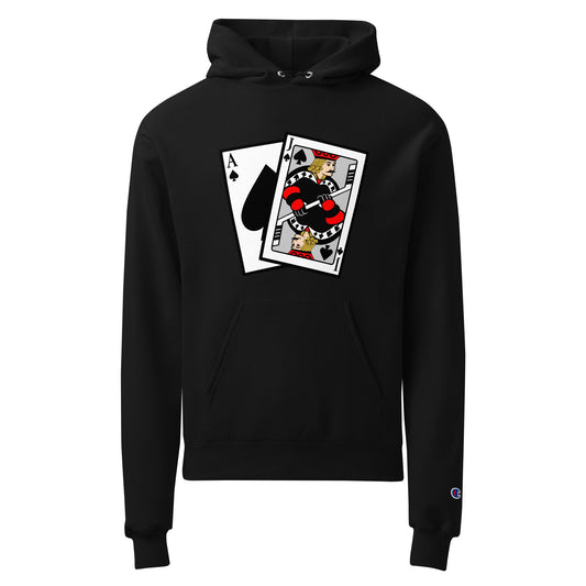 Signature | Champion Hoodie | Blackjack’s Roller Hockey | Royal Spade Crest Logo
