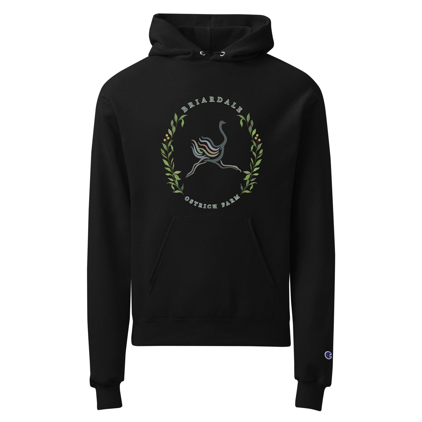 Signature | Champion Hoodie | Briardale Ostrich Farm | Crest Logo
