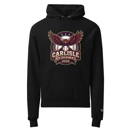 Signature | Champion Hoodie | Carlisle Redhawks | Emblem Logo