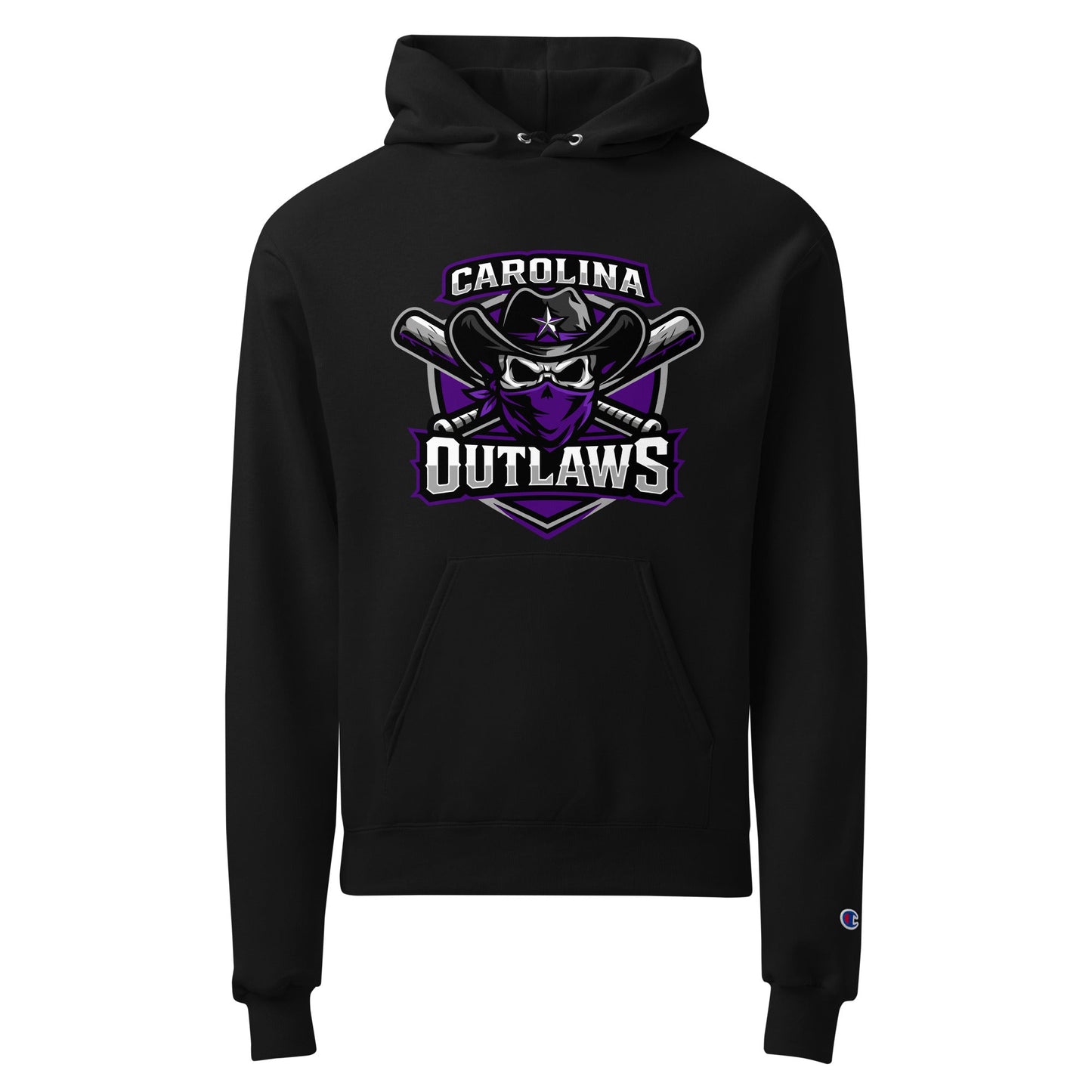 Signature | Champion Hoodie | Carolina Outlaws Baseball | Shield Logo