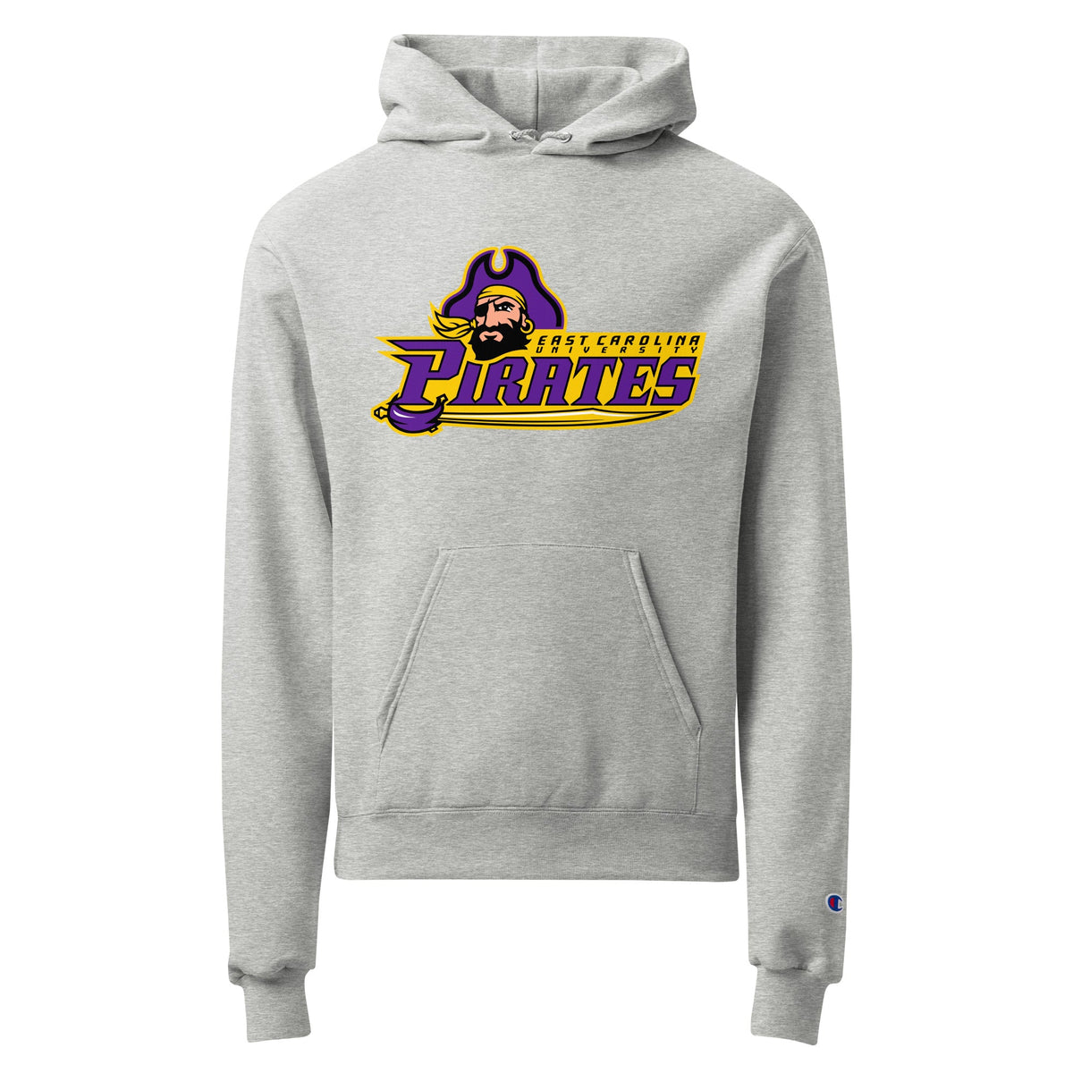 Signature | Champion Hoodie | ECU Club Womens Lacrosse | Pirate Emblem Logo
