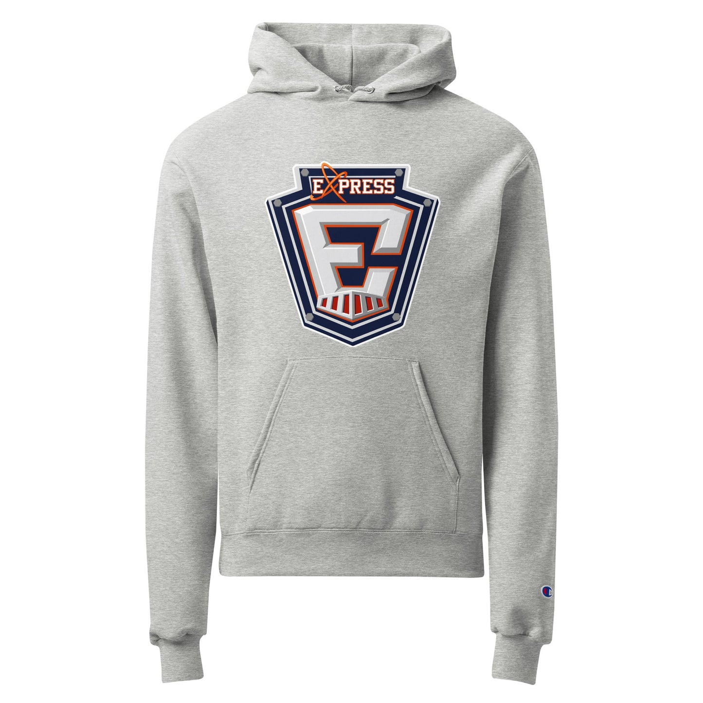 Signature | Champion Hoodie | Erie Express Football | E Badge Logo