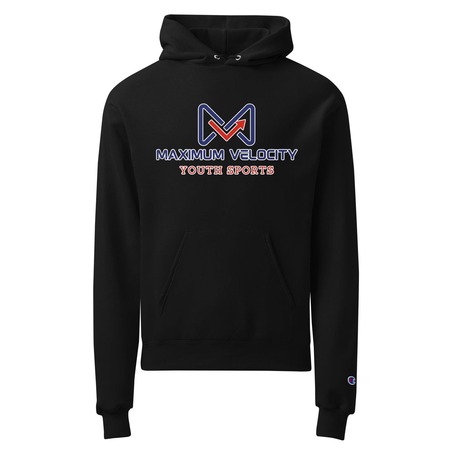 Signature | Champion Hoodie | Maximum Velocity Youth Sports | Emblem Logo