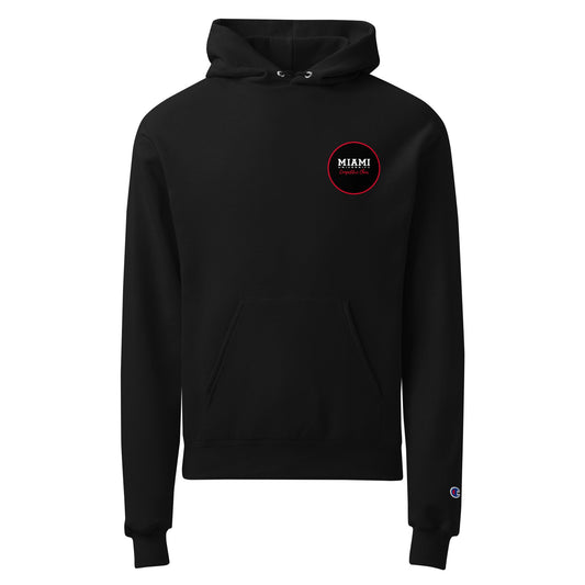 Signature | Champion Hoodie | Miami University Competitive Cheer Team | Badge Logo
