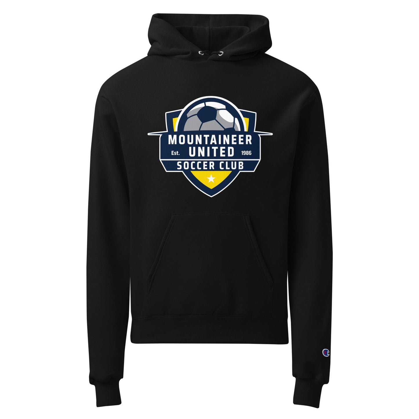 Signature | Champion Hoodie | Mountaineer United Soccer Club | Alpine Crest Logo