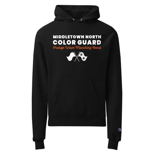 Signature | Champion Hoodie | Orange Wave Marching Band | Modern Script Logo