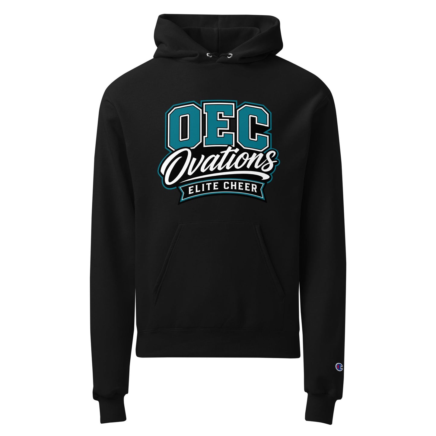 Signature | Champion Hoodie | Ovations Elite Cheer | Crest Logo