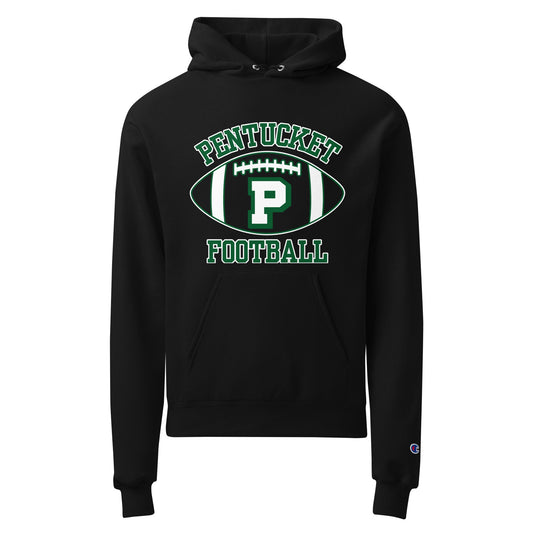 Signature | Champion Hoodie | Pentucket Youth Football and Cheer | Varsity Badge Logo