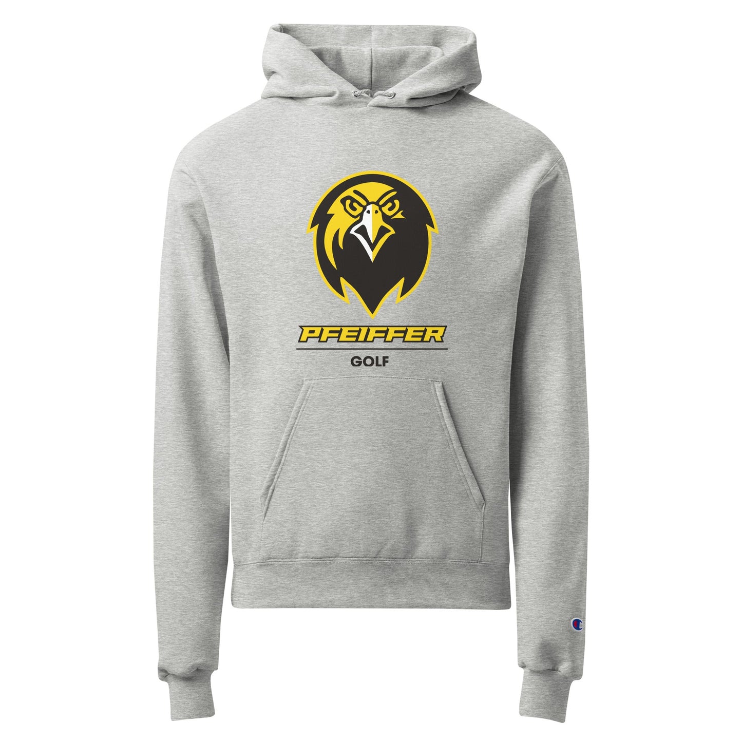 Signature | Champion Hoodie | Pfeiffer University Golf | Falcon Logo
