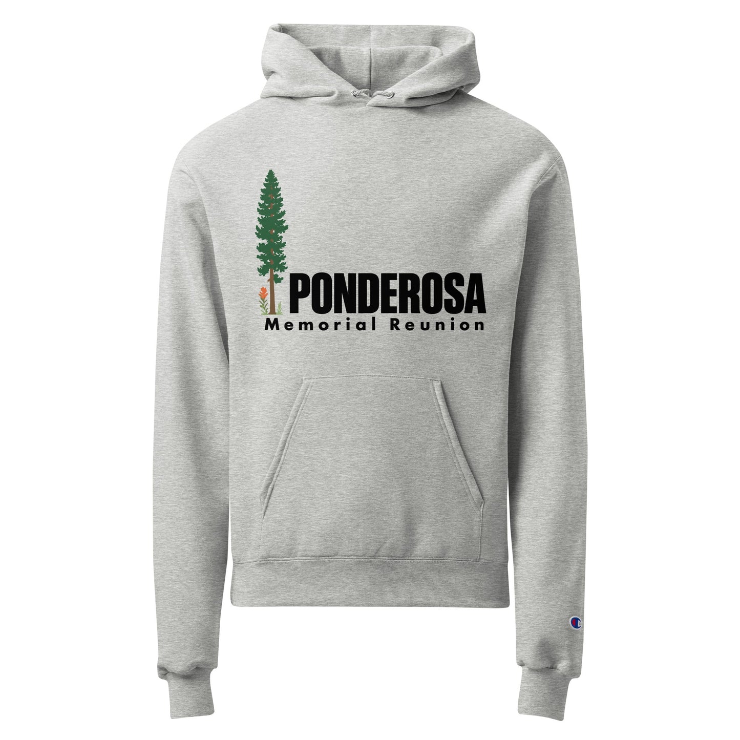 Signature | Champion Hoodie | ponderosa reunion | Memorial Logo