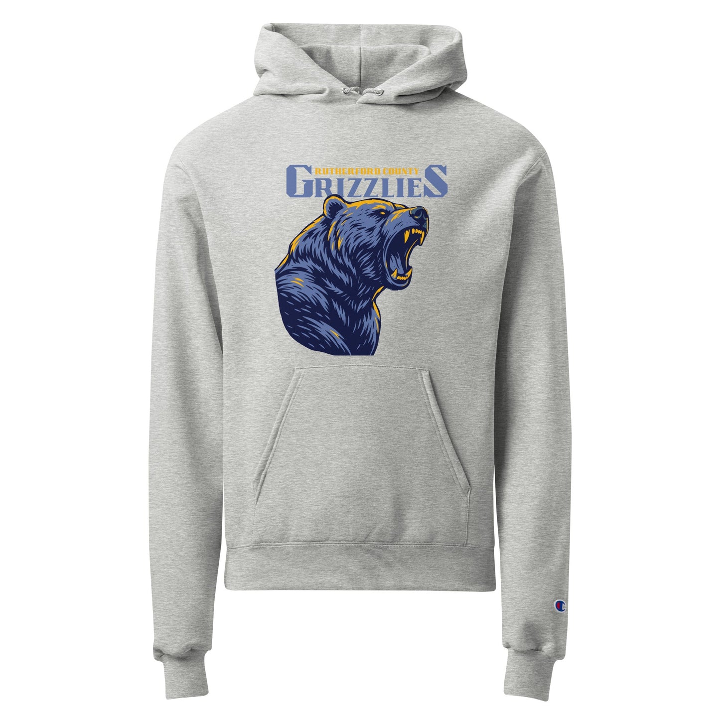 Signature | Champion Hoodie | Rutherford County Grizzlies Football | Big Grizzlies Logo