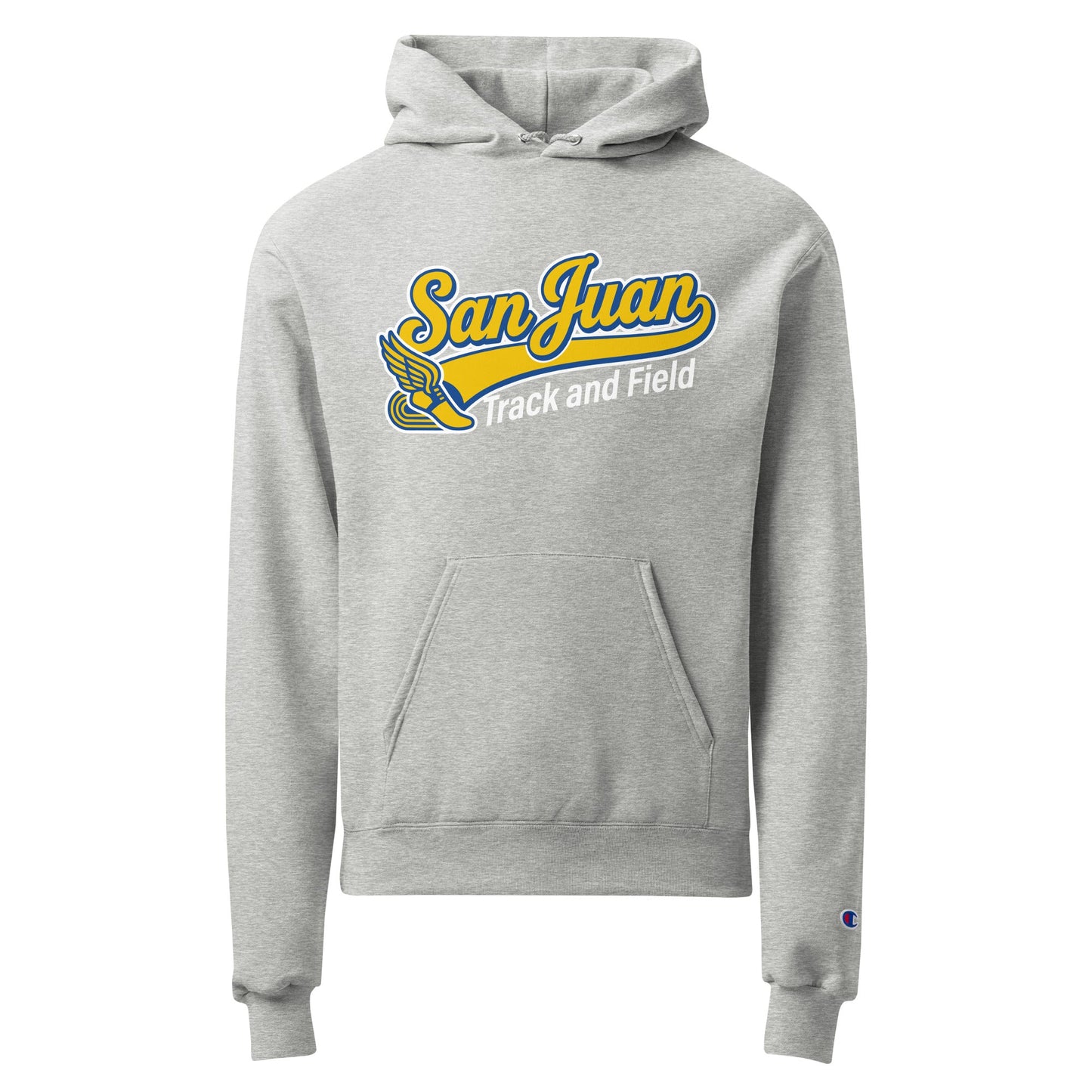 Signature | Champion Hoodie | San Juan Track and Field | Script Logo