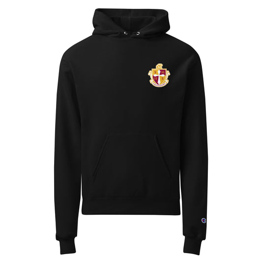 Signature | Champion Hoodie | Scecina High School Track and Field | Crest Logo