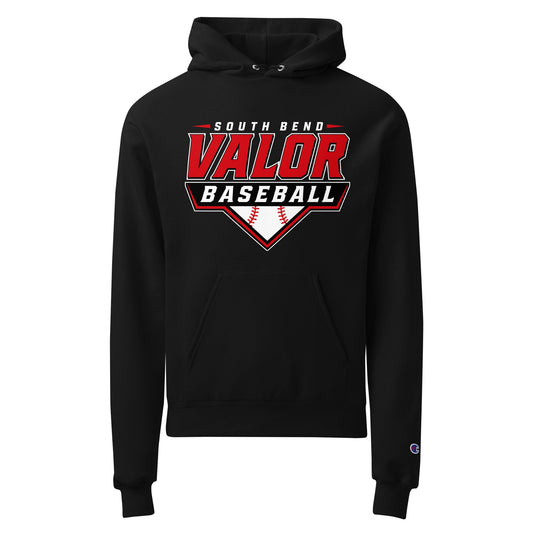 Signature | Champion Hoodie | South Bend Valor Baseball | Vanguard Logo