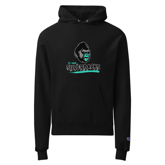Signature | Champion Hoodie | St. Louis Silverbacks Women’s Football Team | Mascot Logo