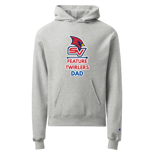 Signature | Champion Hoodie | SVSU Feature twirlers | Dad Logo
