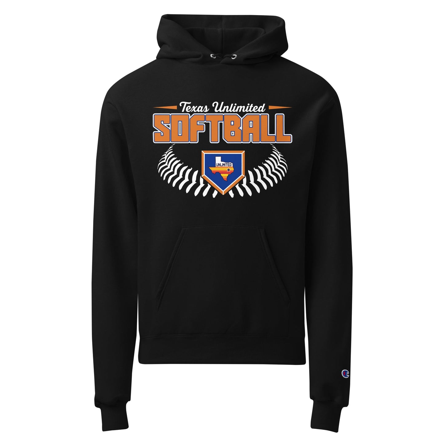 Signature | Champion Hoodie | Texas Unlimited | Softball Logo