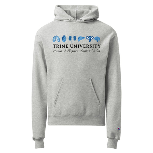 Signature | Champion Hoodie | Trine PA program | Modern Script Logo