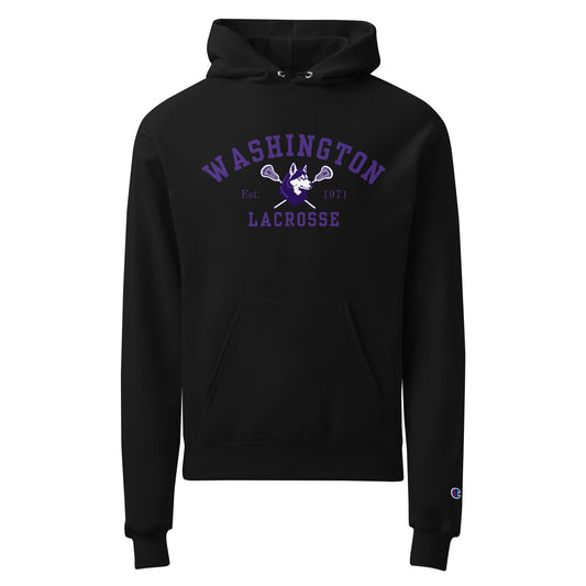 Signature | Champion Hoodie | UW Women's Club Lacrosse | Washington Lacrosse Logo