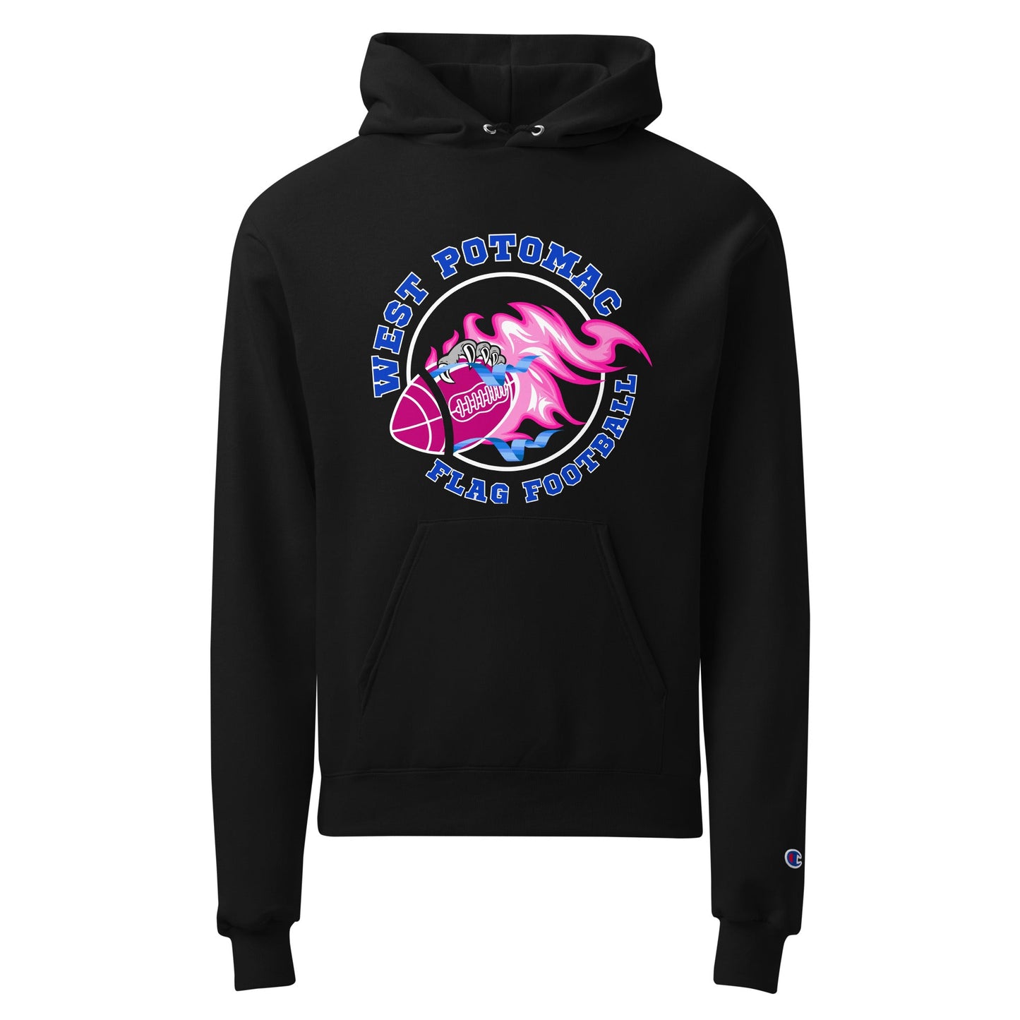 Signature | Champion Hoodie | West Potomac Flag Football | Crest Logo