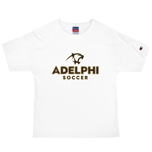 Signature | Champion T-Shirt | Adelphi Womens Soccer | Vanguard Mark Logo