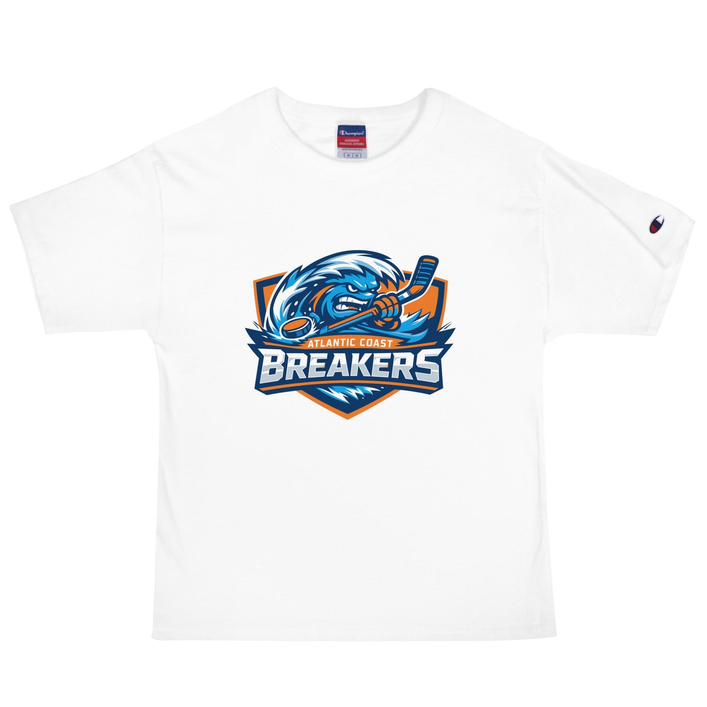Signature | Champion T-Shirt | Atlantic Coast Breakers Hockey | Mascot Shield Logo