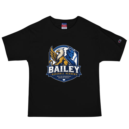 Signature | Champion T-Shirt | Bailey Baseball Academy | Shield Logo