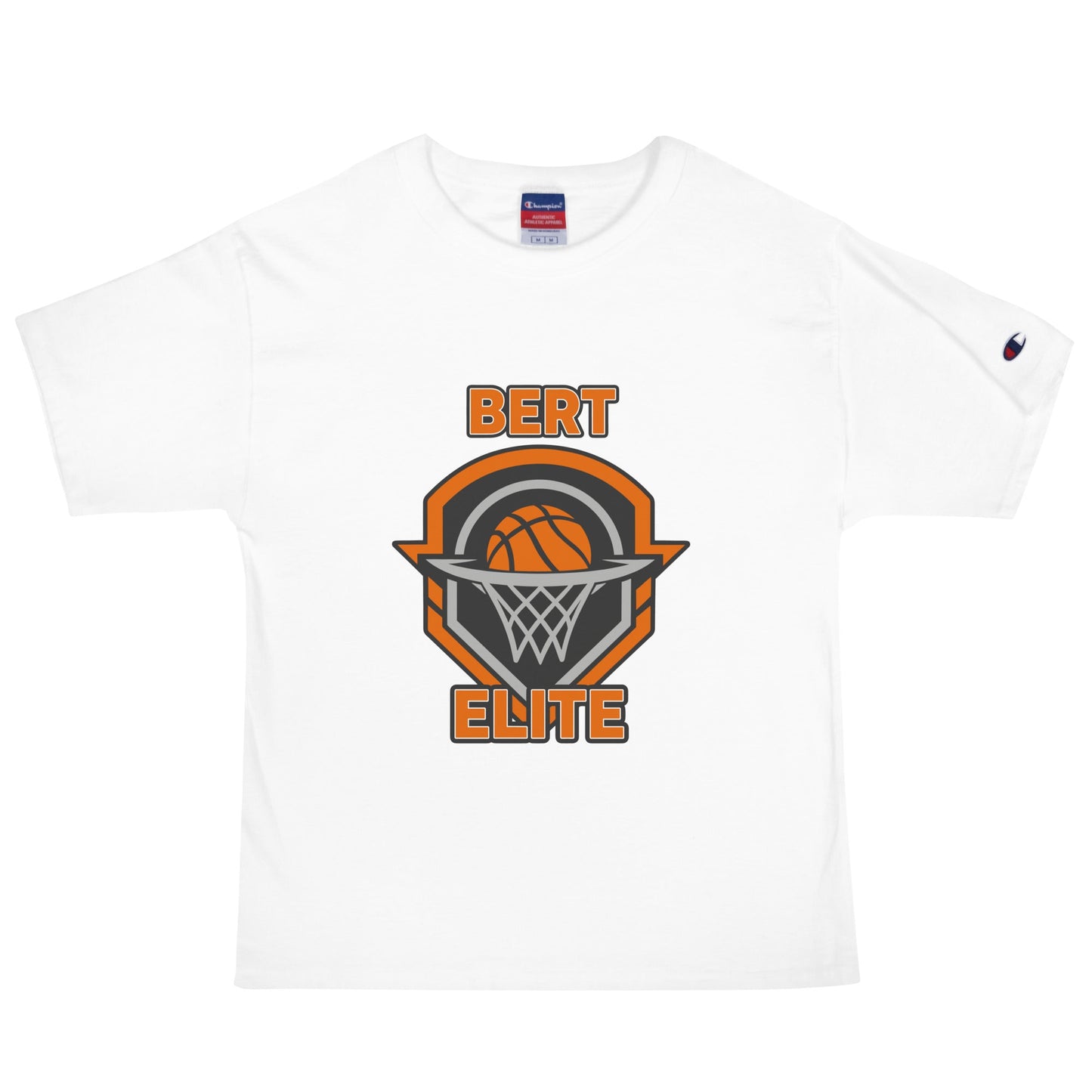Signature | Champion T-Shirt | Bert Elite AAU | Hoop Badge Logo