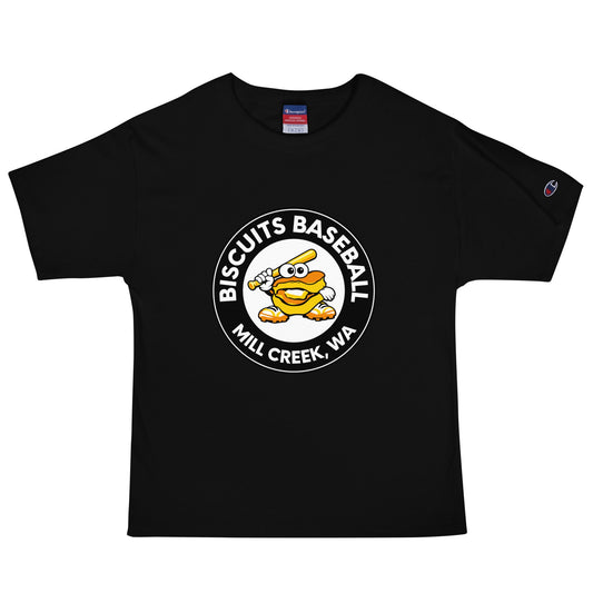 Signature | Champion T-Shirt | Biscuits Baseball MCLL | Mascot Logo