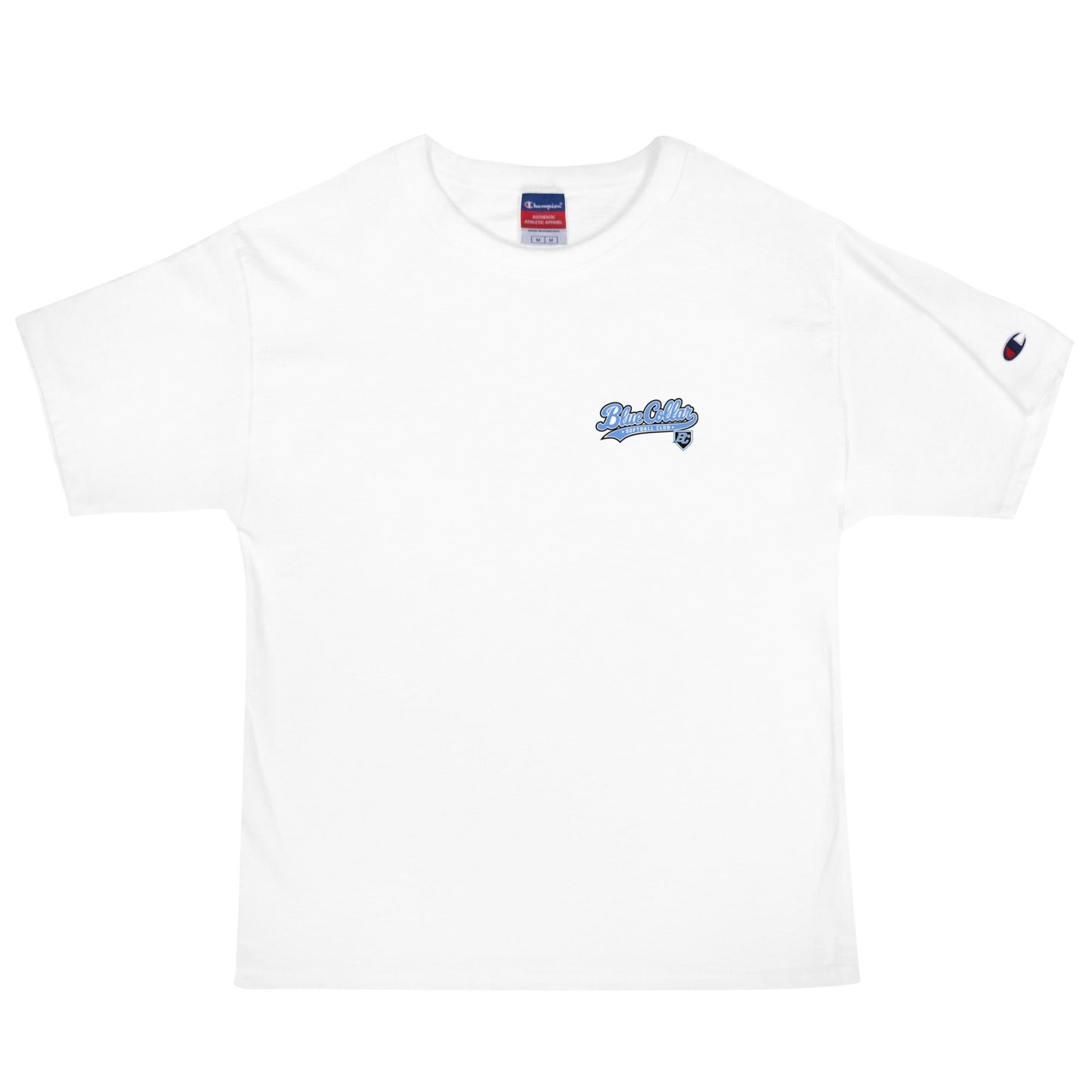 Signature | Champion T-Shirt | Blue Collar Softball 2034 | Ironclad Logo